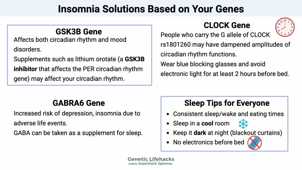Insomnia Solutions Based on Your Genes