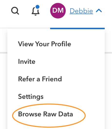 screenshot 23andMe browse raw data