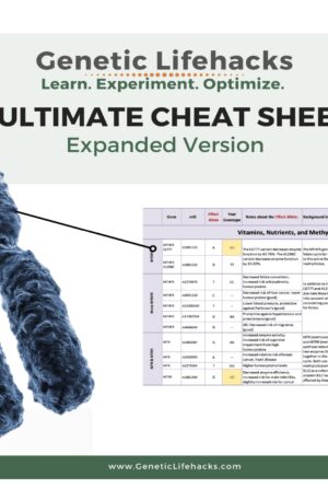 Genetic Lifehacks Cheat Sheet (plus annual membership coupon)