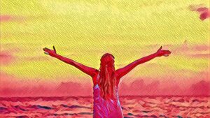 happy person such as someone benefiting from lithium orotate