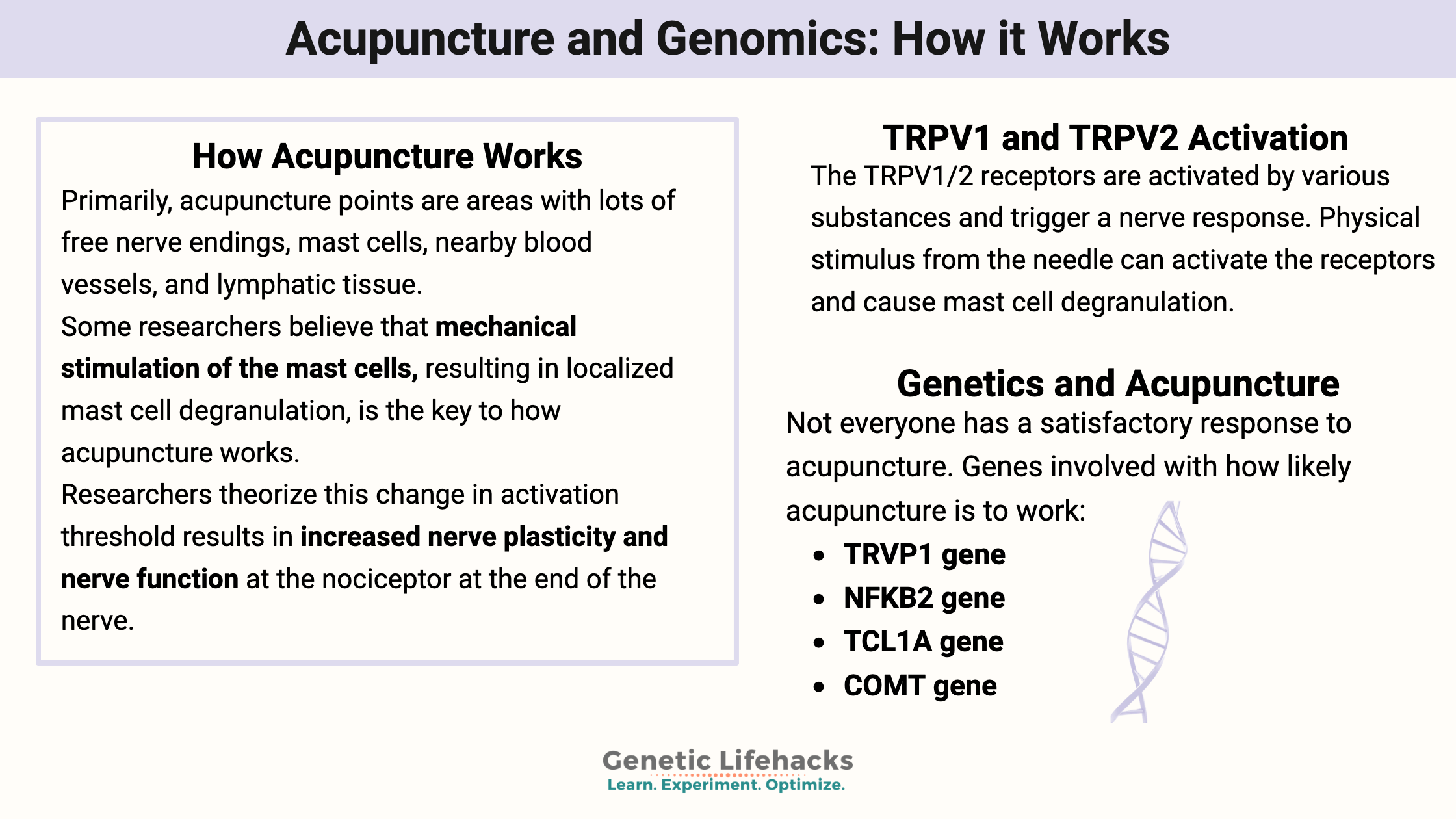 Acupuncture and Genomics: How it Works