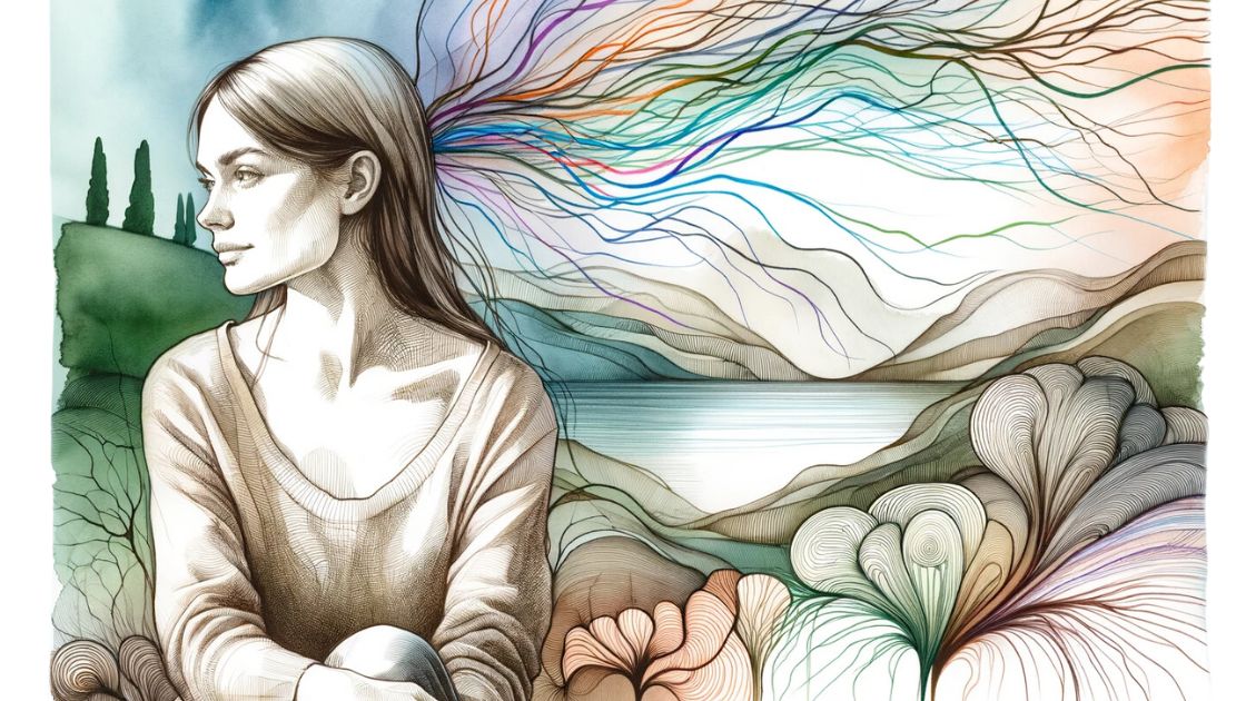 blog featured image depicting woman with MS with the feeling of brain being disjointed.