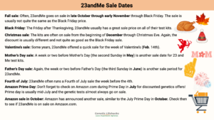 23andMe Sale Dates